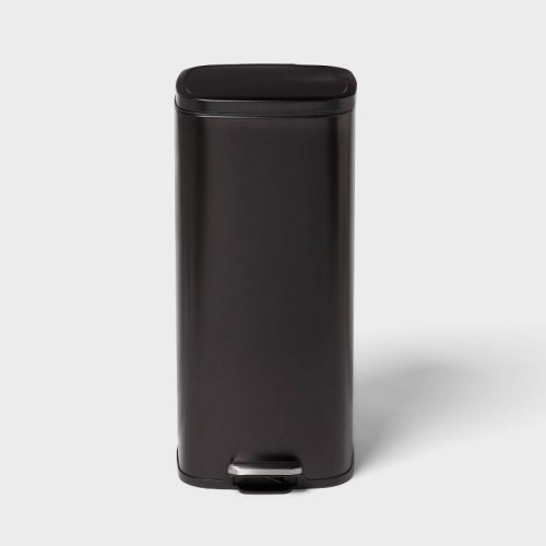 30L Soft Square Step Trash Can Silver - Brightroom™