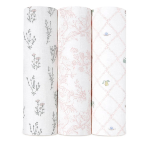 French Floral Silky Soft Swaddle 3 Pack | aden + anais