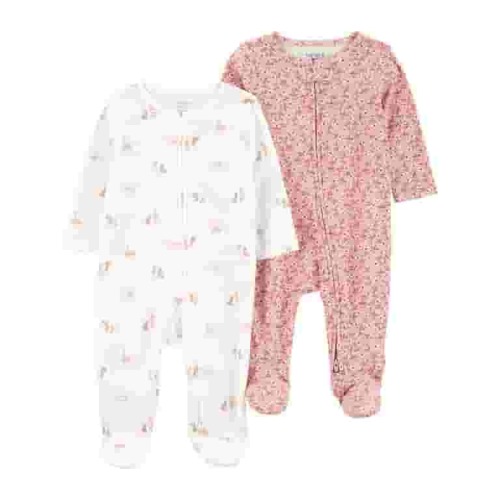 Carter's Child of Mine Baby Girl, Sleep 'n Play, 2-Pack, Sizes Preemie-6/9 months