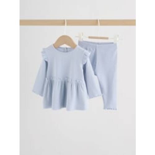 Buy Blue Spot Baby Long Sleeve Frill Top And Leggings Set (0mths-2yrs) from Next USA
