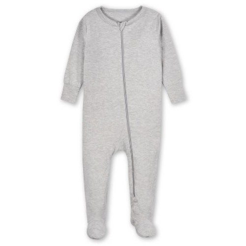 Gerber Baby and Toddler Buttery-Soft Snug Fit Footed Pajamas, Color: Glacier gray, Size: 0-3 months