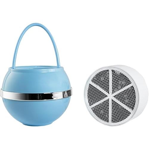 Crystal Quest Bath Ball & Replacement Filter Cartridge Bundle - Water Filter System-Reduce Contaminants for Softer &Smoother Skin-Effortless & Quick Installation|Bundle and Save (Blue)