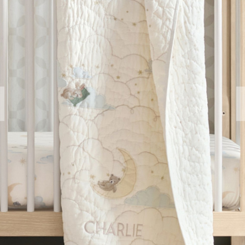 Night Sky Organic Baby Quilt | Pottery Barn Kids