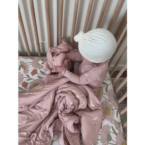 Tutu Goose Blush Pink Bamboo Viscose Baby Blanket | günamüna