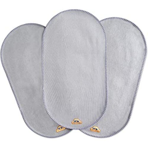 BlueSnail Waterproof Changing Pad Liners 3 Count (14"X26.5", Gray) Bassinet Pad Liner