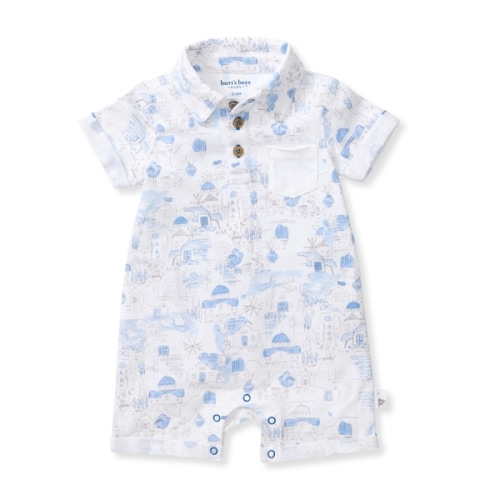 Santorini Organic Baby Boy Romper