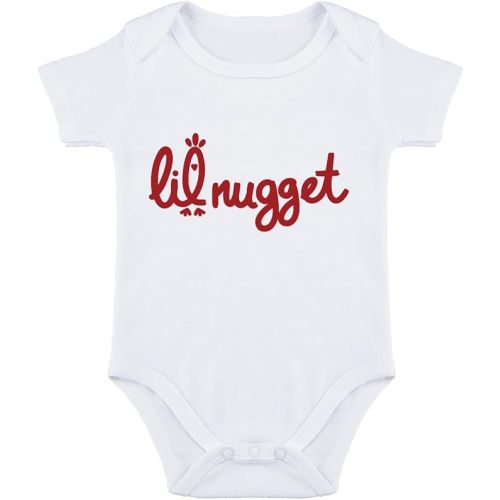 Little Nugget Bodysuit Baby Funny Lil Nugget Baby Bodysuit Chicken Bodysuits Boy Girls Clothes