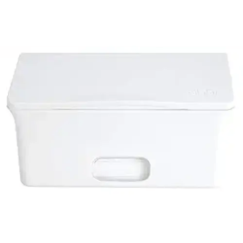 Ubbi Baby Wipes Dispenser | Baby Wipes Case | Baby Wipes Holder with Weighted Plate, Keeps Wipes Fresh and Non-Slip Rubber Feet, White - White Wipes Dispenser