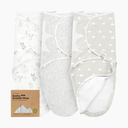 KeaBabies Soothe Zippy Swaddle Wraps (3 Pack) - Aspire, One Size