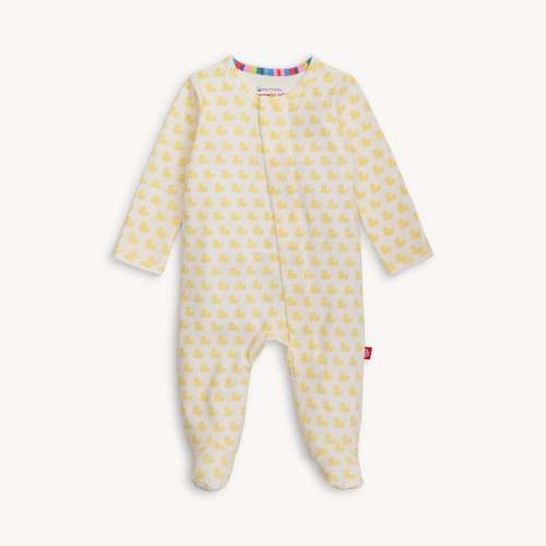 many ducks yellow organic cotton magnetic footie – Magnetic Me