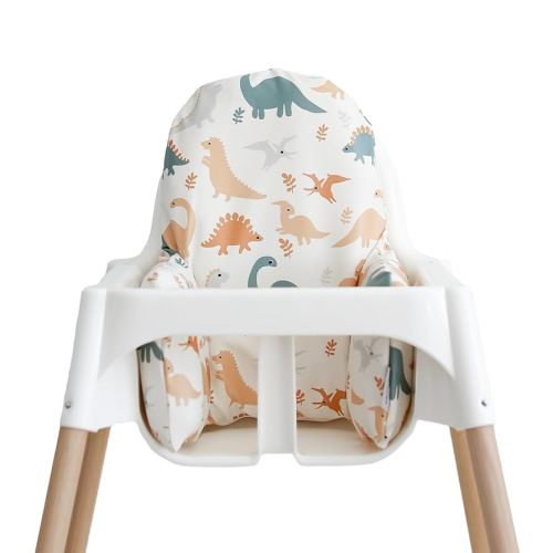 Yeah Baby Goods Wipeable IKEA Antilop Highchair Cushion Cover (Dino Time) - Soft, Waterproof Baby High Chair Cover