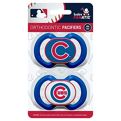 BabyFanatic Pacifier 2-Pack - MLB Chicago Cubs - Officially Licensed League Gear