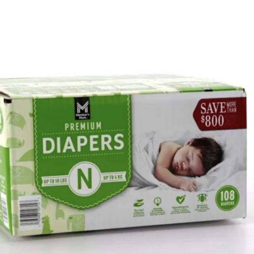 Member's Mark Premium Baby Diapers, Sizes: Newborn - 7 - Sam's Club