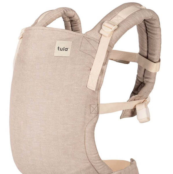 Linen Ergonomic Baby Carrier - Free-To-Grow Sand Tan – Baby Tula US