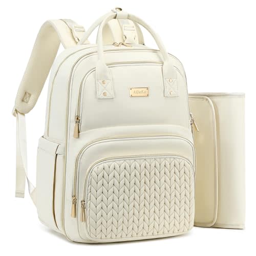 Diaper Bag Backpack - Large Multi functional, Boys, Girls & Baby Travel Essentials Tote with Changing Pad, Insulated Pockets, Stroller Straps, Waterproof - Baby Backpack for Mom & Maternity (Beige)