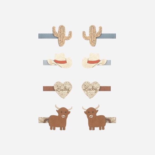 Cowboy Mini Clips - Set of 4