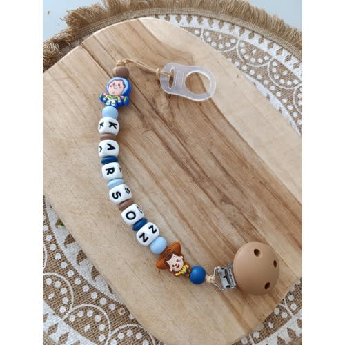 personalized pacifier clip TOY STORIES - BUZZ lightyear - silicone pacifier clip - baby creations - newborn gift ideas -
