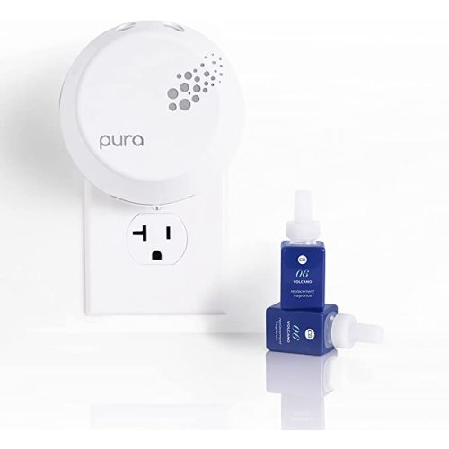 Capri Blue Pura Smart Diffuser Kit - 1 Diffuser + 2 Fragrance Refills - Volcano