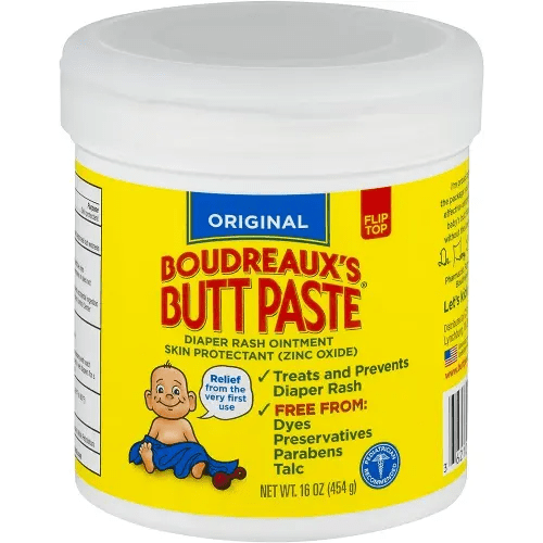 Boudreaux's Butt Paste Original Diaper Rash Cream, Ointment for Baby, 16 oz. (Pack of 1)