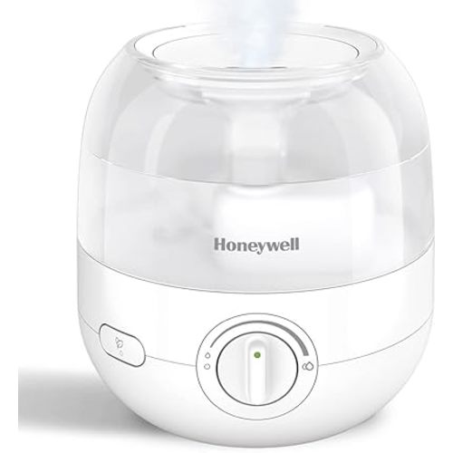 Honeywell Mini Cool Mist humidifier, Easy to Fill and Clean, humidifier for small Bedroom, Kids Rooms, or office. Ultra Quiet Operation and Auto Shut-Off - White, HUL525W
