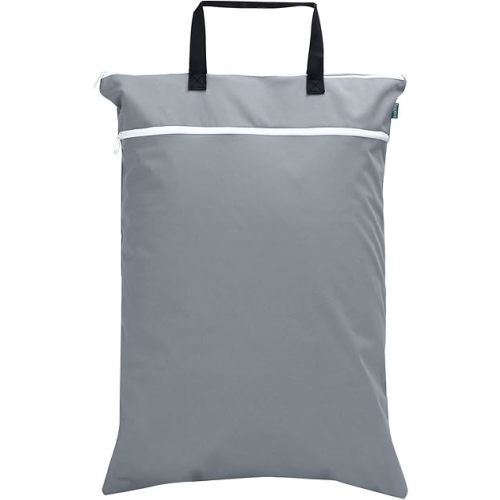 Teamoy Wet Dry Bag, Travel Tote Organizer (24.7 x 18 inches) with Two Compartments for Cloth Diaper, Laundry, Swimsuits and More, Easy to Hang Everywhere