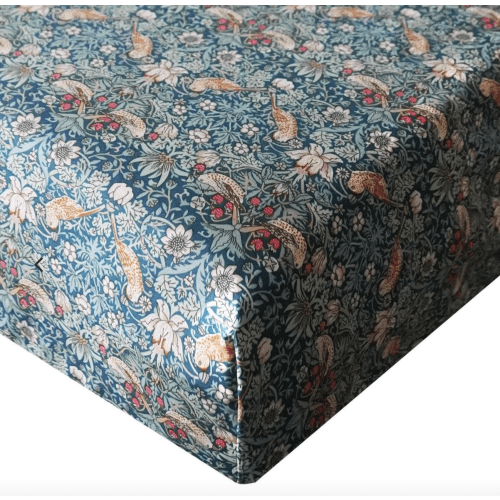 Fitted Sheet Made With Liberty Fabric Strawberry Thief