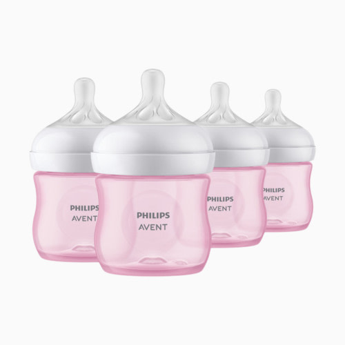 Philips Avent Natural Baby Bottle with Natural Response Nipple - Pink, 4 Oz, 4