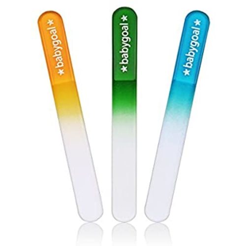 Babygoal Newborn Nail File Baby Nail Files 3 Pack with a Pouch,Genuine Czech Float Glass, Perfect Shower Gift for Newborns,Toddlers,Infant, Babies &Young Children, Baby Shower Gift 3NF02 - 3NF02-US
