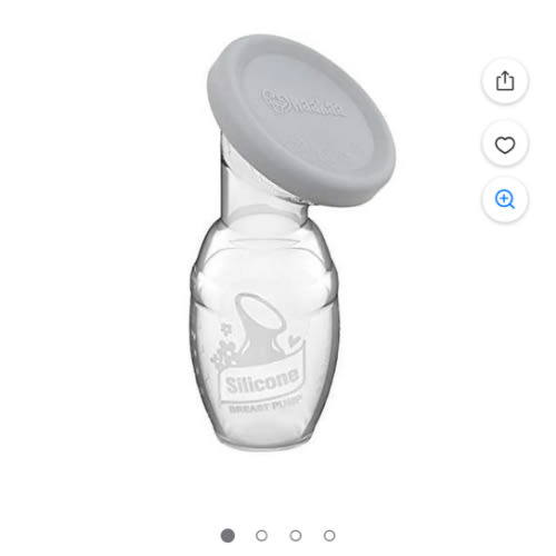 Haakaa Gen 1 Silicone Breast Pump with Leak-Proof Silicone Cap, 4 oz/100 ml, BPA PVC and Phthalate Free