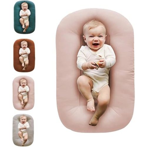 Baby Lounger, Baby Lounger Pillow, 0-24 Months Babys Lounger Pillow for Newborn (Pink)