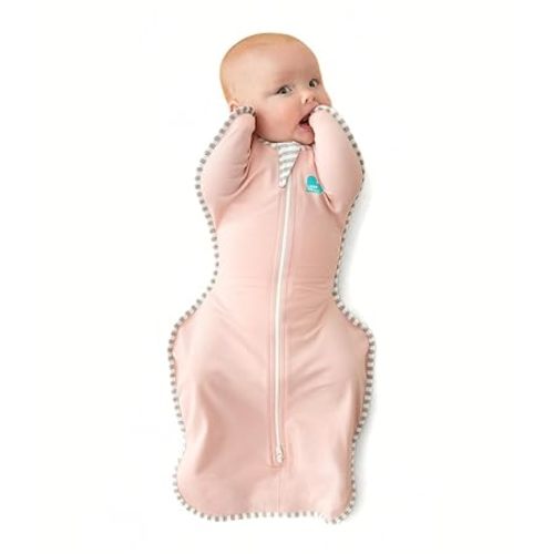 Love To Dream Swaddle UP Self-Soothing Sleep Sack 8-13 lbs., Dramatically Better Sleep, Snug Fit Calms Startle Reflex, 1.0 TOG, Dusty Pink, Small