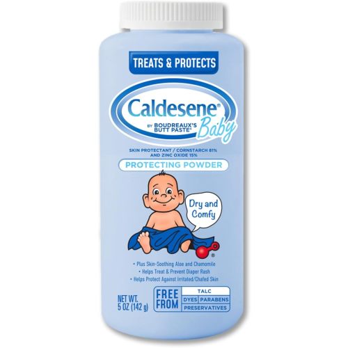 Caldesene Cornstarch Baby Powder with Zinc Oxide, Talc-Free Baby Powder, 5 Oz