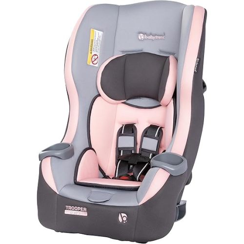 Baby Trend Trooper™ 3-in-1 Convertible Car Seat, Quartz Pink – 3-in-1 Growth Modes, Lightweight Design, Adjustable Comfort Padding