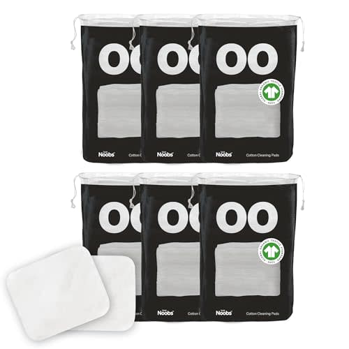 Baby Cotton Pads for Diaper Change by LoveNoobs, 360 Count, Ultra Soft 100% Organic Extra Large Cotton Pads for Baby Sensitive Skin, Lint-Free, Premium Jumbo Size, GOTS Certified