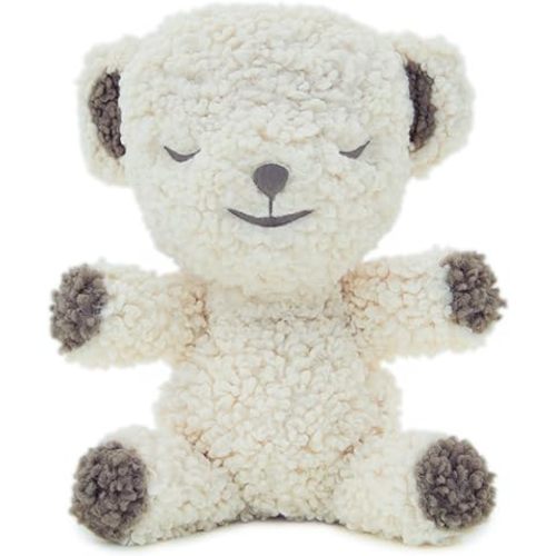 SNOObear White Noise Machine - Cry-Activated Plush Baby Sleep Soother - Cream Woolly
