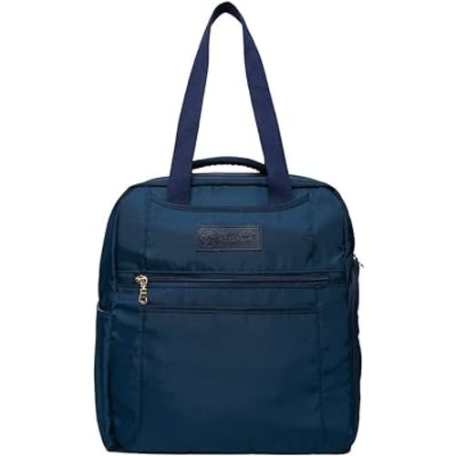 Sarah Wells Kelly Convertible Breast Pump Bag and Backpack with Carrying Handles - Insulated Pocket - Compatible with All Portable Pumps on The Market - 17" Laptop Sleeve (Indigo)