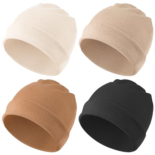Konssy 6 Pack Baby Beanie Hats for Unisex, Toddler Beanies Baby Girl Boy Hat Warm Cap for Baby, Infant, Toddler