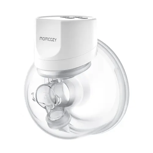 Momcozy Breast Pump S12 Pro Hands-Free, Wearable & Wireless Pump with Soft Double-Sealed Flange, 3 Modes & 9 Levels Double Electric Pump Portable, Smart Display, 24mm, 1 Pack, White