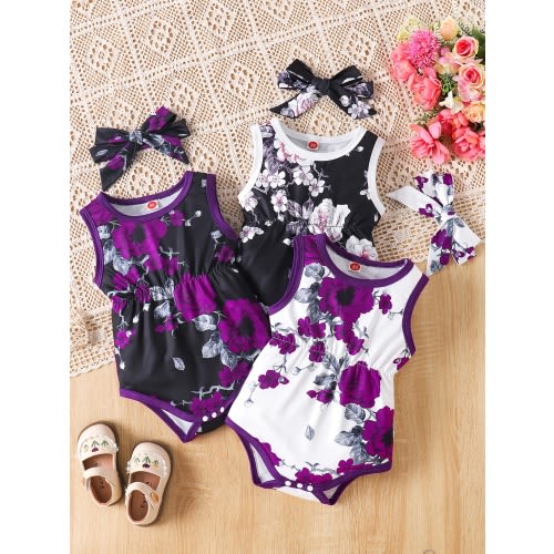 girls' fashion print sleeveless tank + headband set - Temu