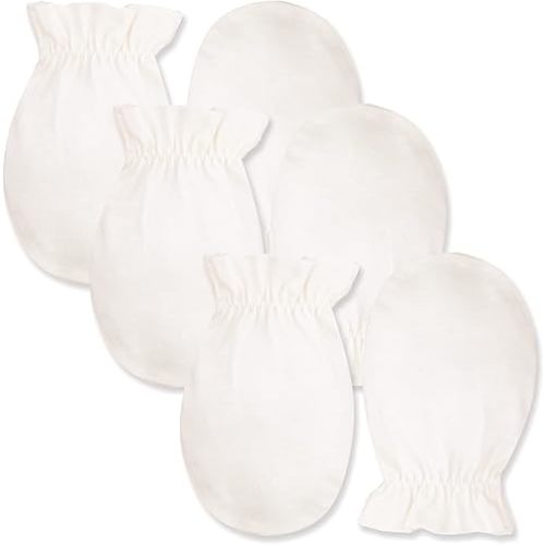 100% Certified Organic Cotton Baby No Scratch Mittens For Newborn to 0-6 Months