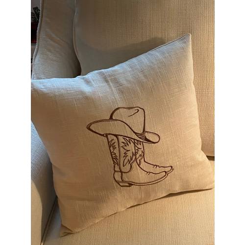 Cowboy hat and boots Pillow