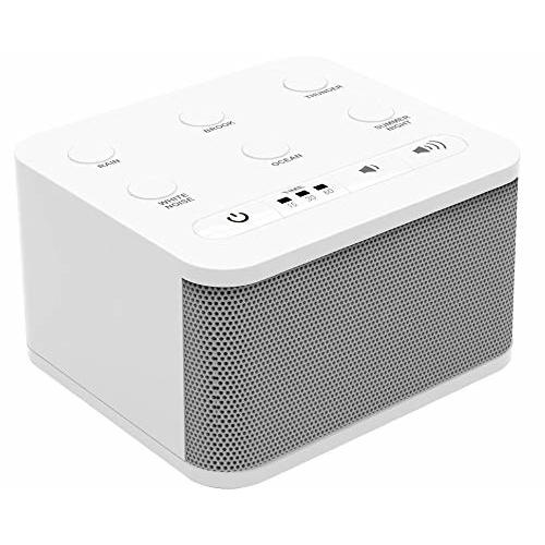 White Noise Sound Machine for Adults, Kids, or Sleeping Baby with 6 Sounds | White Noise Machine for Office Privacy | Portable Sound Machine | Kids Sleep Machine | AC Adapter Included