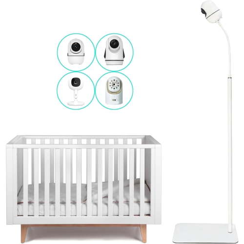 JAPARA Steel Mount Floor Stand Holder for Camera Monitor Compatible with Hellobaby,Infant Optics DXR-8/8 Pro,Nanit,OKAIDI,Universal Flex Stand Camera Mount