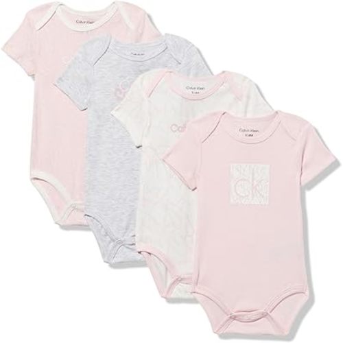 Calvin Klein baby-girls 4 Pack Bodysuit