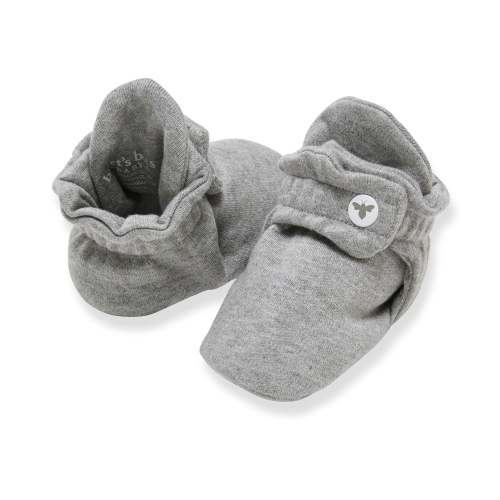 Solid Organic Cotton Baby Booties - Heather Grey – Burt's Bees Baby