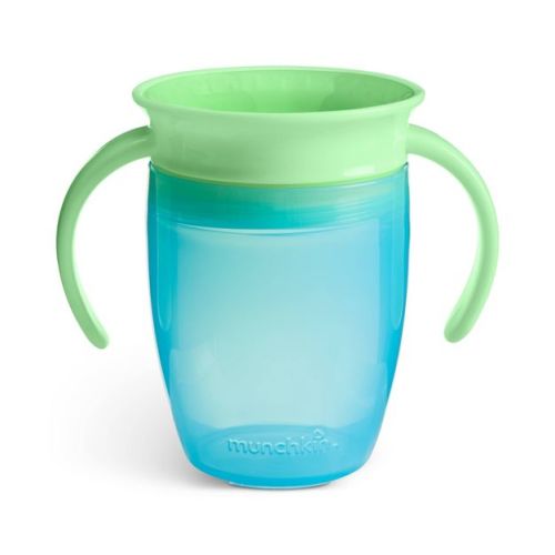 Munchkin Miracle 360 Trainer Cup 7oz - Blue: BPA-Free, Spoutless, Spillproof, Includes Lid