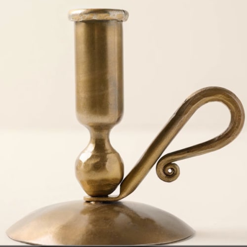 Brass Wright Taper Holder