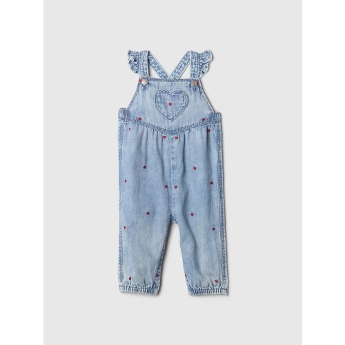 Baby Denim Heart Overalls | Gap