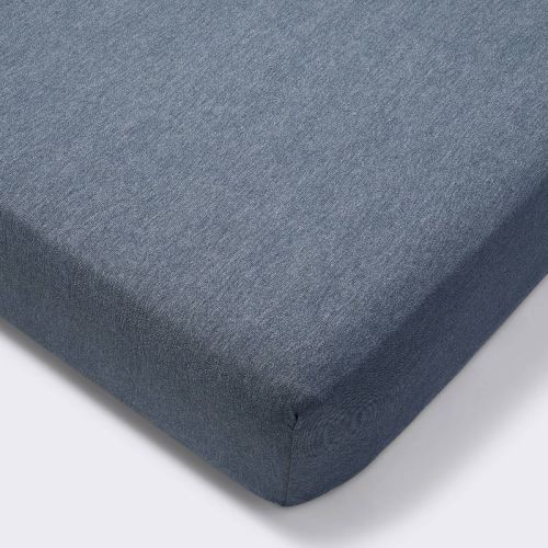 Polyester Rayon Fitted Crib Sheet - Blue Steel - Cloud Island™