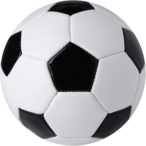 YANYODO Durable 6" Mini Size Training Soccer Ball Soft Sports Toy Ball for Toddlers, Kids Gift (Black&White)